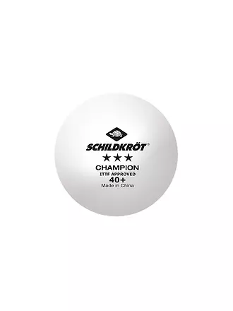 SCHILDKRÖT | Pallina da tennis tavolo 3 stelle Champion ITTF 3+1 pz. BIANCO | 